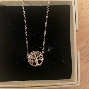 Elegant Gold Tree Pendant Necklace